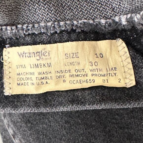 VTG Wrangler Jeans Womens 10 Washed Black High Rise Tapered Made In USA Retro - Picture 5 of 5